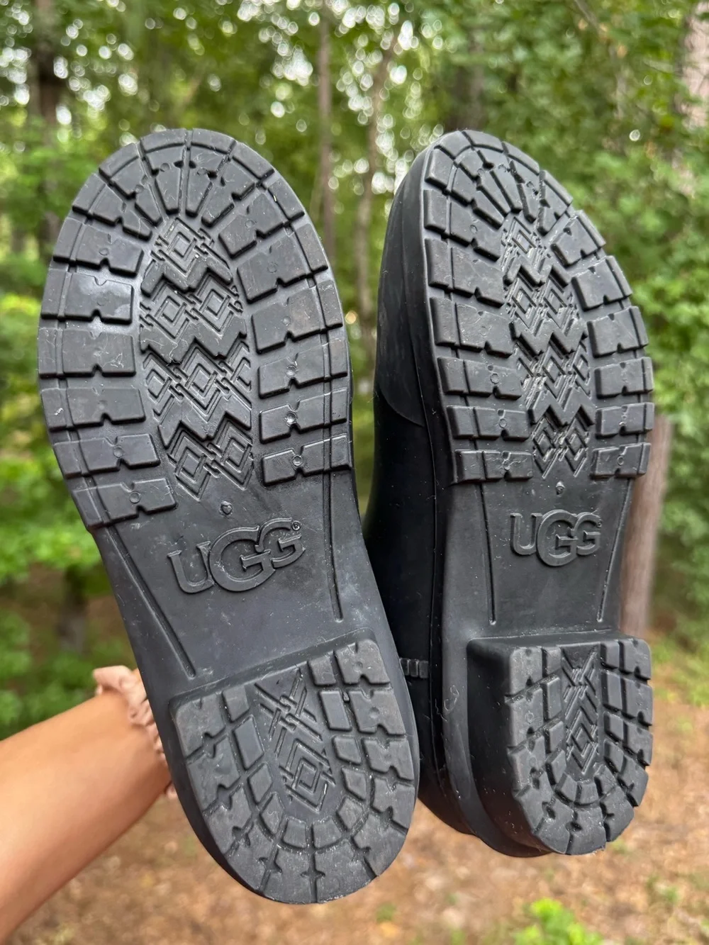 UGG Droplet Chelsea Rain Boots Women’s Black Waterproof Rubber 7